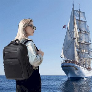 BANGE Large Capacity 15.6 Inch Laptop Backpack Durable Daily Men‘s School Bag Multi-Functional USB Charging Port Water Resistant