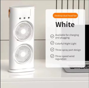 Rechargeable Double-ended Spray Fan Portable Humidifier Fan Air Conditioner Household Small Air Cooler