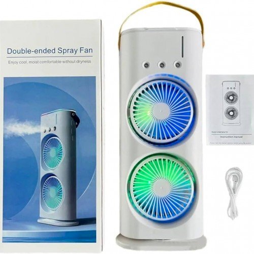 Rechargeable Double-ended Spray Fan Portable Humidifier Fan Air Conditioner Household Small Air Cooler