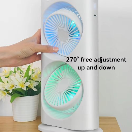 Rechargeable Double-ended Spray Fan Portable Humidifier Fan Air Conditioner Household Small Air Cooler